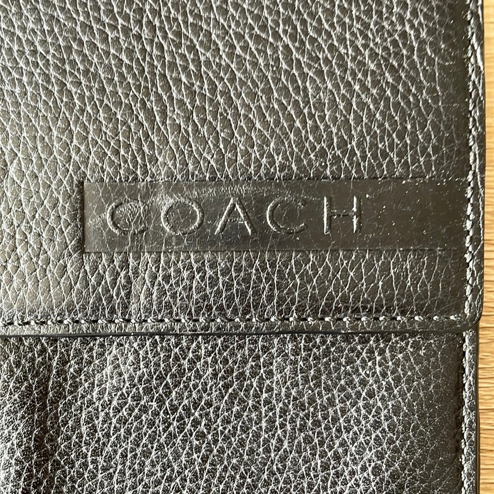 Coach 10x8 leather iPad clutch with pocket.